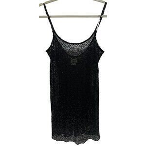 Intimately Free People Dress Small Y2K Black Sequin Slip Nightgown Sexy Goth